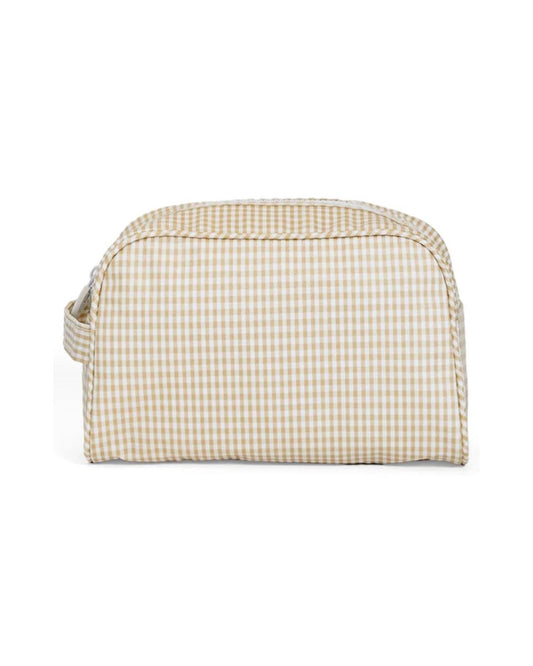 TRVL Stowaway Toiletry Bag - Gingham Khaki