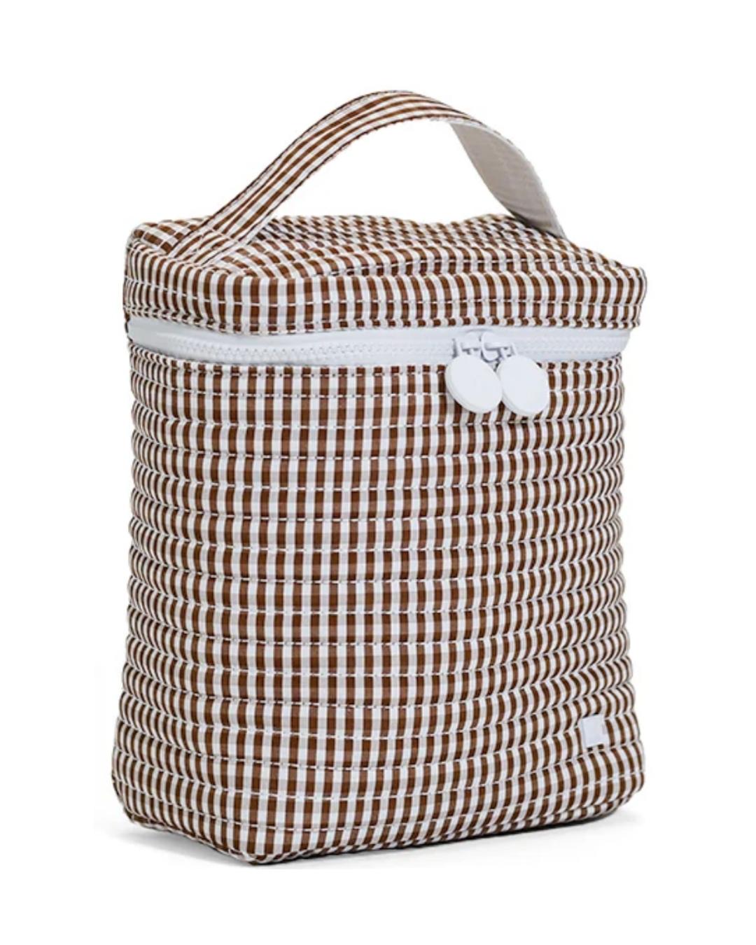 TRVL Quilted Go Go Insulated Lunch Bag - Gingham Coco