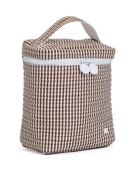 TRVL Quilted Go Go Insulated Lunch Bag - Gingham Coco