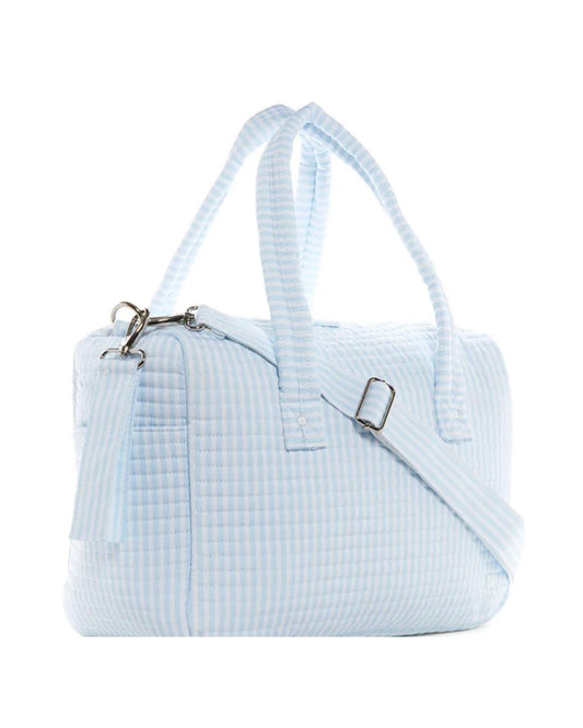 TRVL Quilted Stroller Bag - Pimlico Stripe Blue