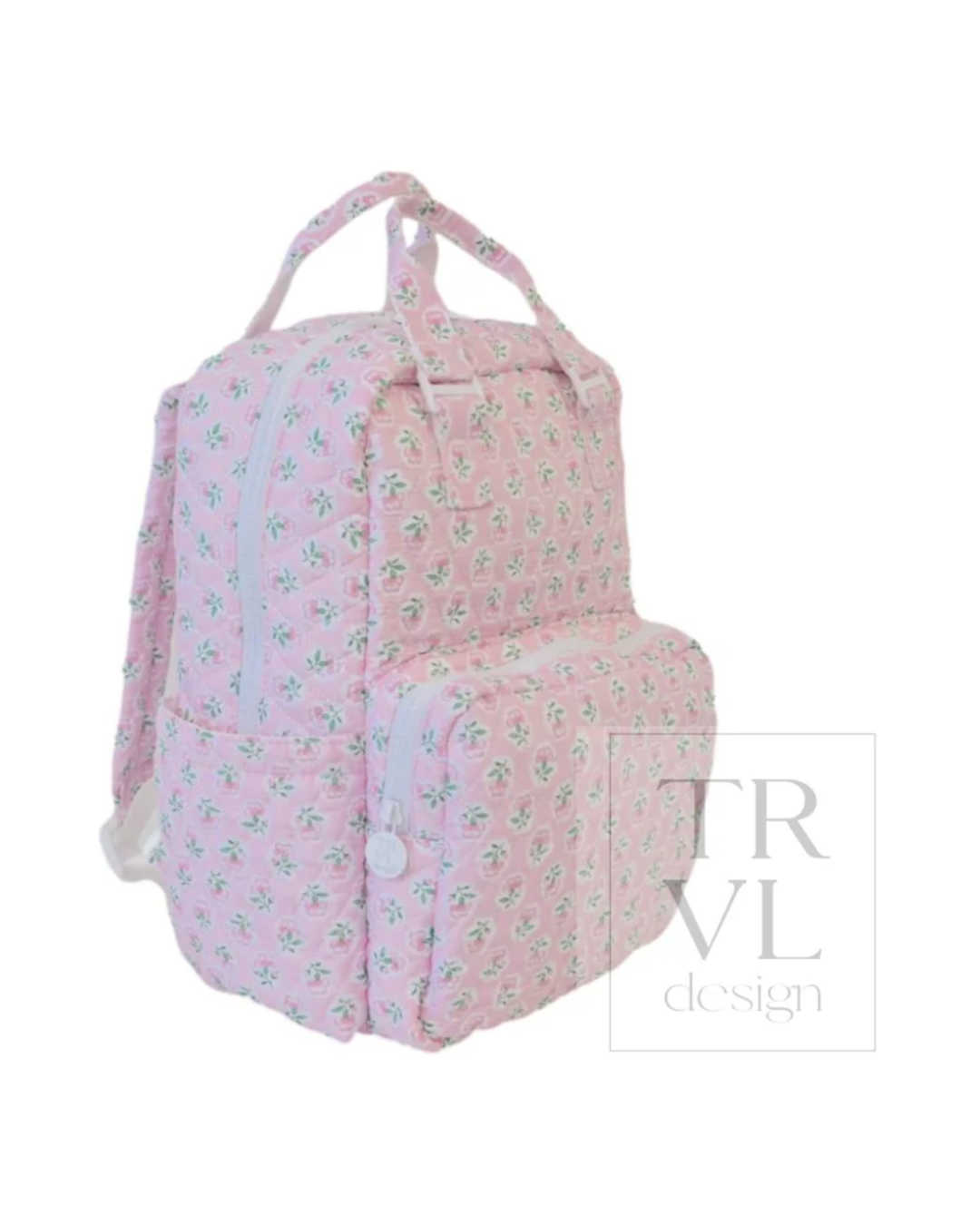 TRVL Quilted All You Need Diaper Bag - Petite Fleur Pink