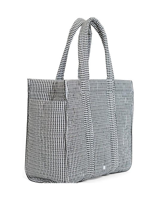 TRVL Quilted Go Go Tote - Gingham Black