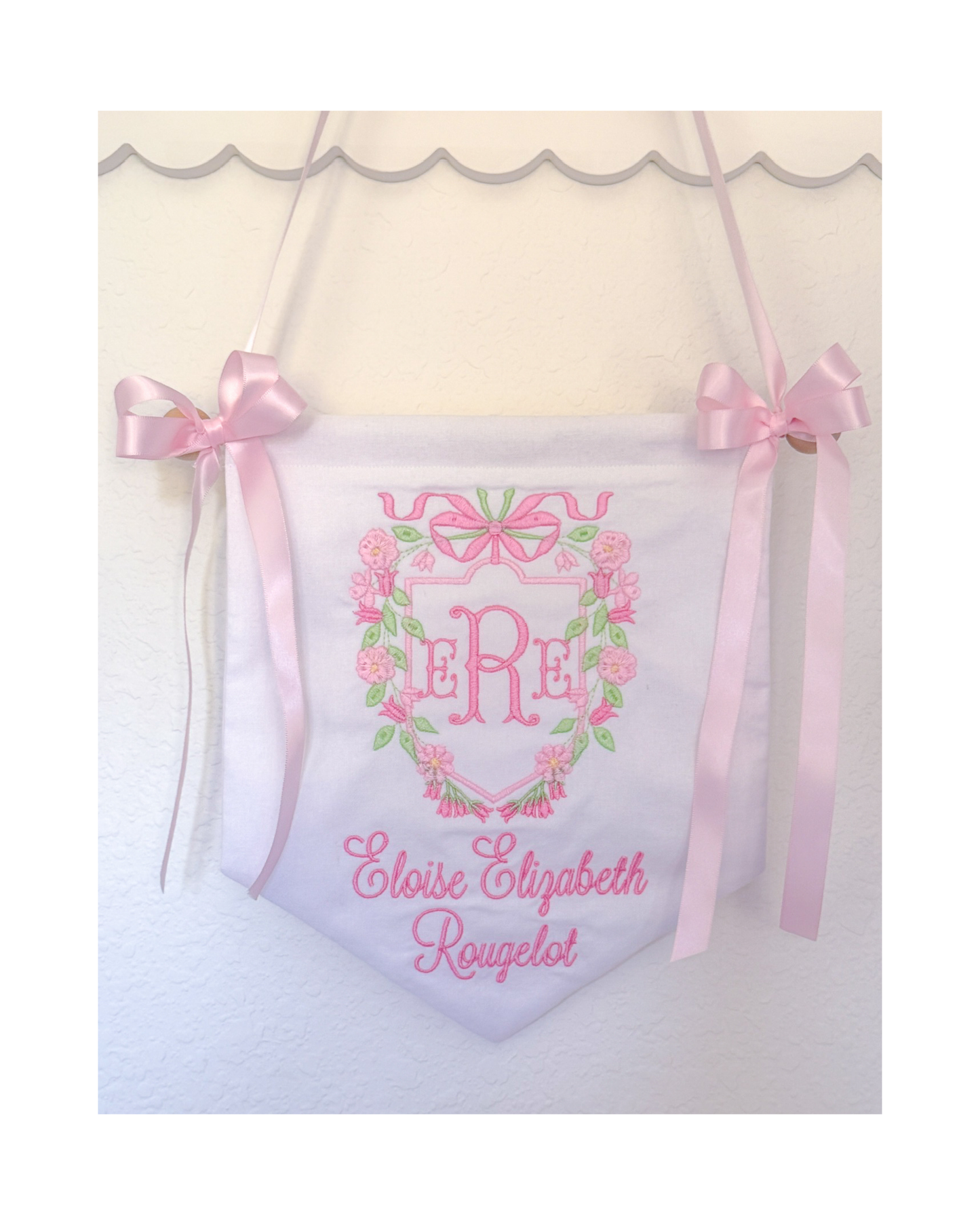 Custom Heirloom Baby Name Banner