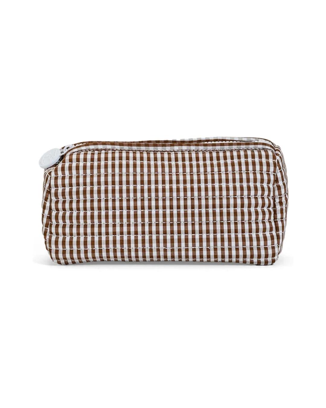 TRVL Quilted Pochette Bag - Gingham Coco