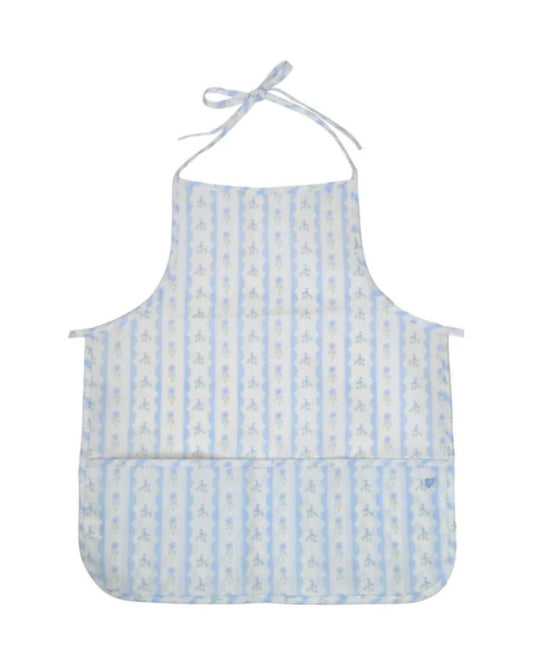 TRVL Apron - Ribbon Floral Blue