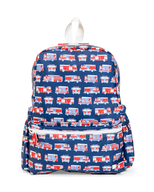 TRVL Backpacker in Fire Engines print