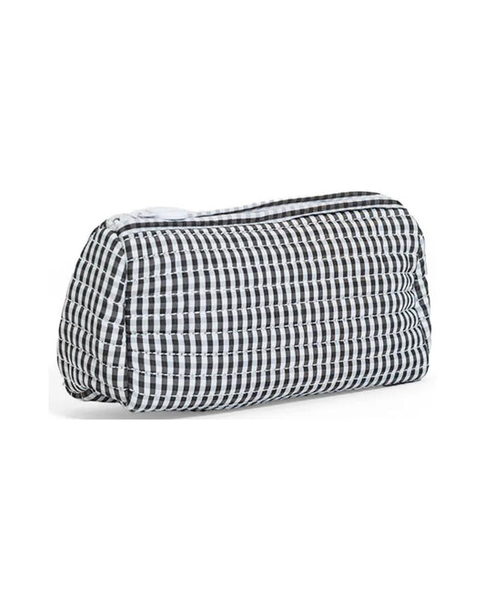 TRVL Quilted Pochette Bag - Gingham Black