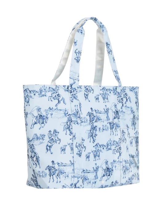 TRVL Jumbo Tote - Cowboy Toile