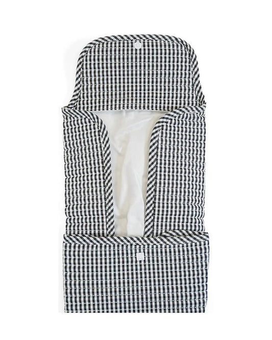 TRVL Quilted Changing Mat - Gingham Black