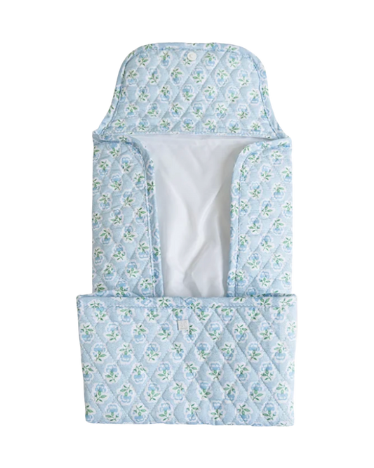 TRVL Quilted Changing Mat - Petite Fleur Blue