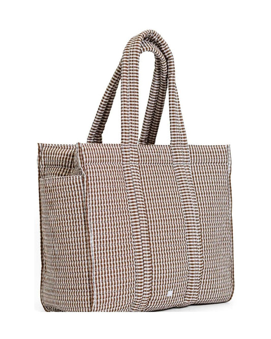 TRVL Quilted Go Go Tote - Gingham Coco