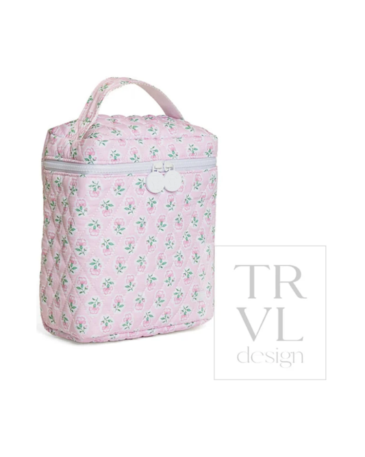 TRVL Quilted Go Go Insulated Lunch Bag - Petite Fleur Pink