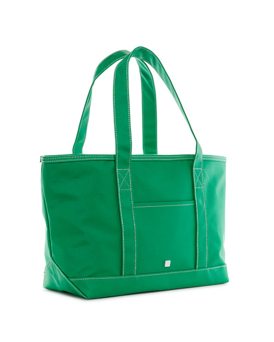 TRVL Medium Tote - Coated Canvas Kelly Green