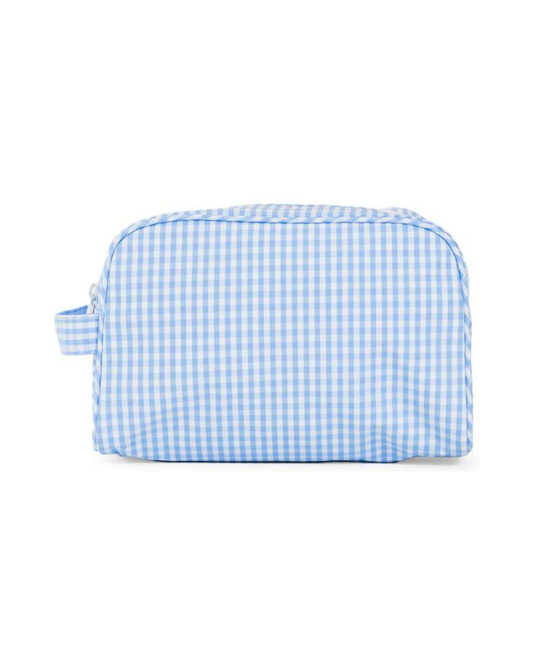 TRVL Stowaway Toiletry Bag - Gingham Sky