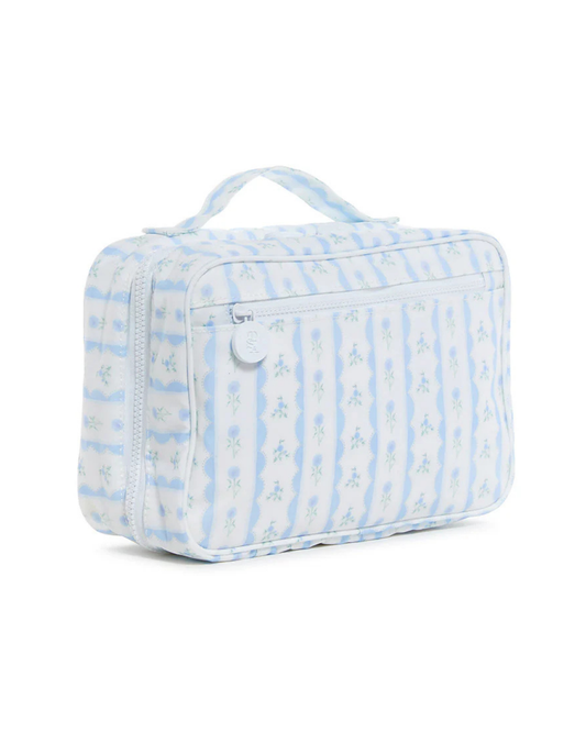 TRVL Bundle Up Hanging Toiletry Bag - Ribbon Floral Blue