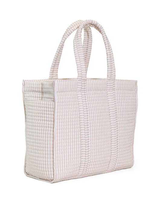 TRVL Quilted Go Go Tote - Pimlico Stripe Sand