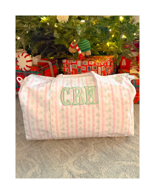 TRVL Weekender Duffel Bag - Ribbon Floral Pink