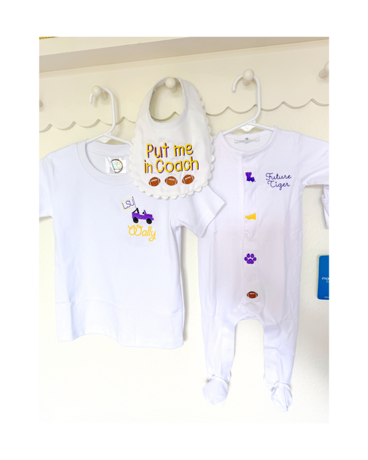 Magnolia Baby - My First LSU Game Day Pima Cotton Baby Footie