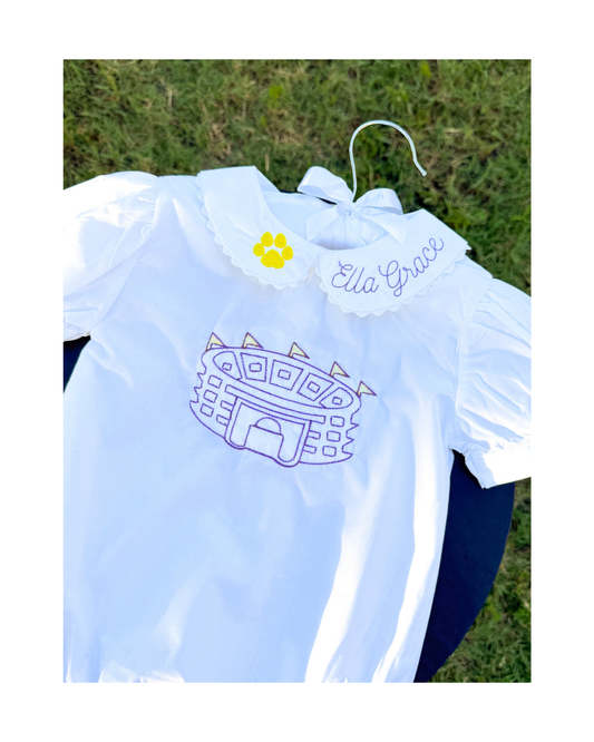 Girls Game Day Tiger Stadium Bubble Onesie