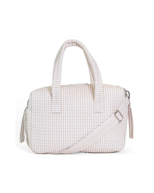 TRVL Quilted Stroller Bag - Pimlico Stripe Sand
