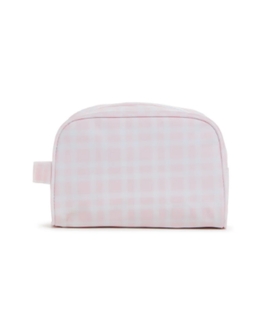 TRVL Stow It Dopp Bag - Pimlico Plaid Pink