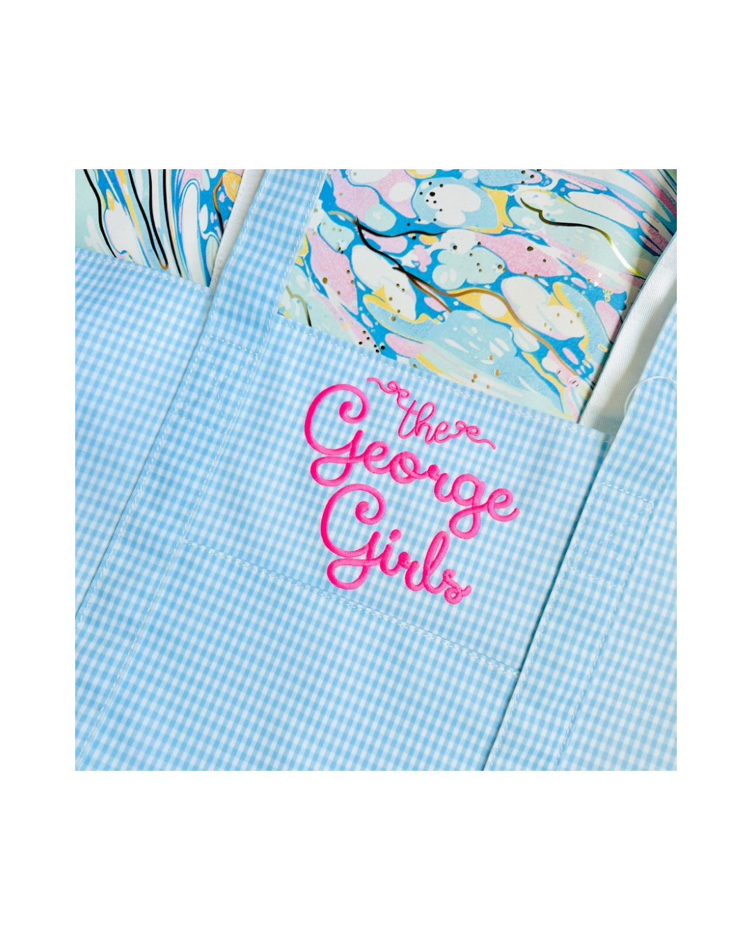 TRVL Jumbo Tote - Gingham Mist