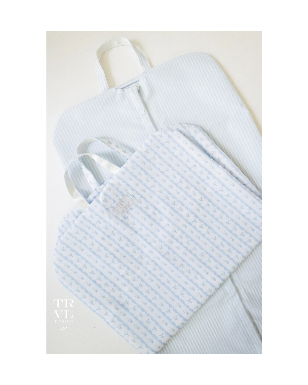 TRVL Garment Bag - Ribbon Floral Blue