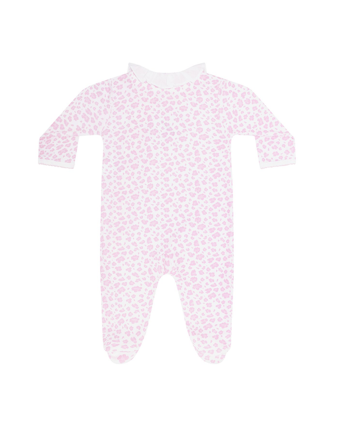 Pink Cheetah Print Crossover Footie