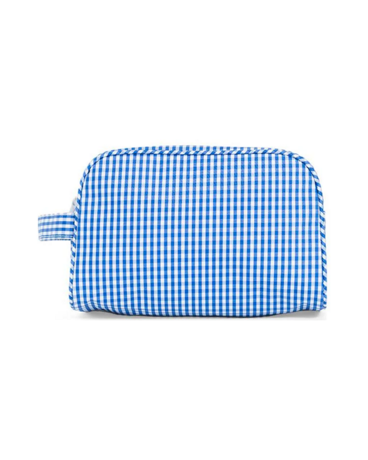 TRVL Stowaway Toiletry Bag - Gingham Royal