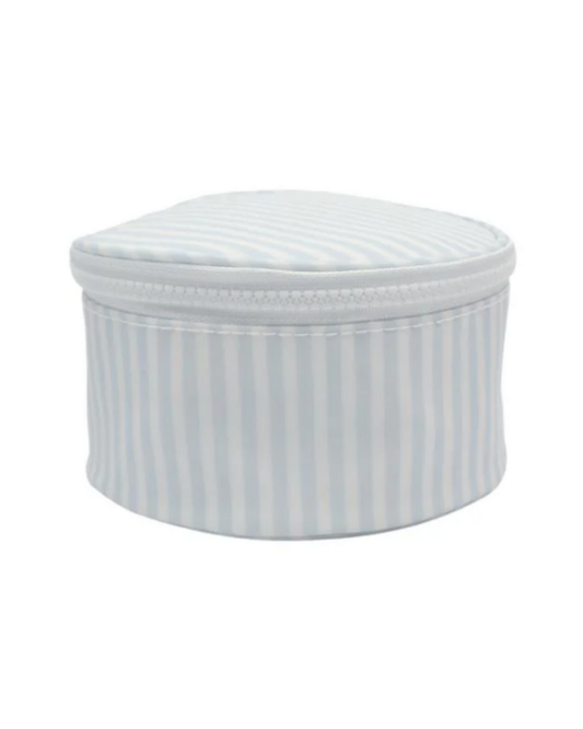 TRVL Jewel Round Case - Pimlico Stripe Blue