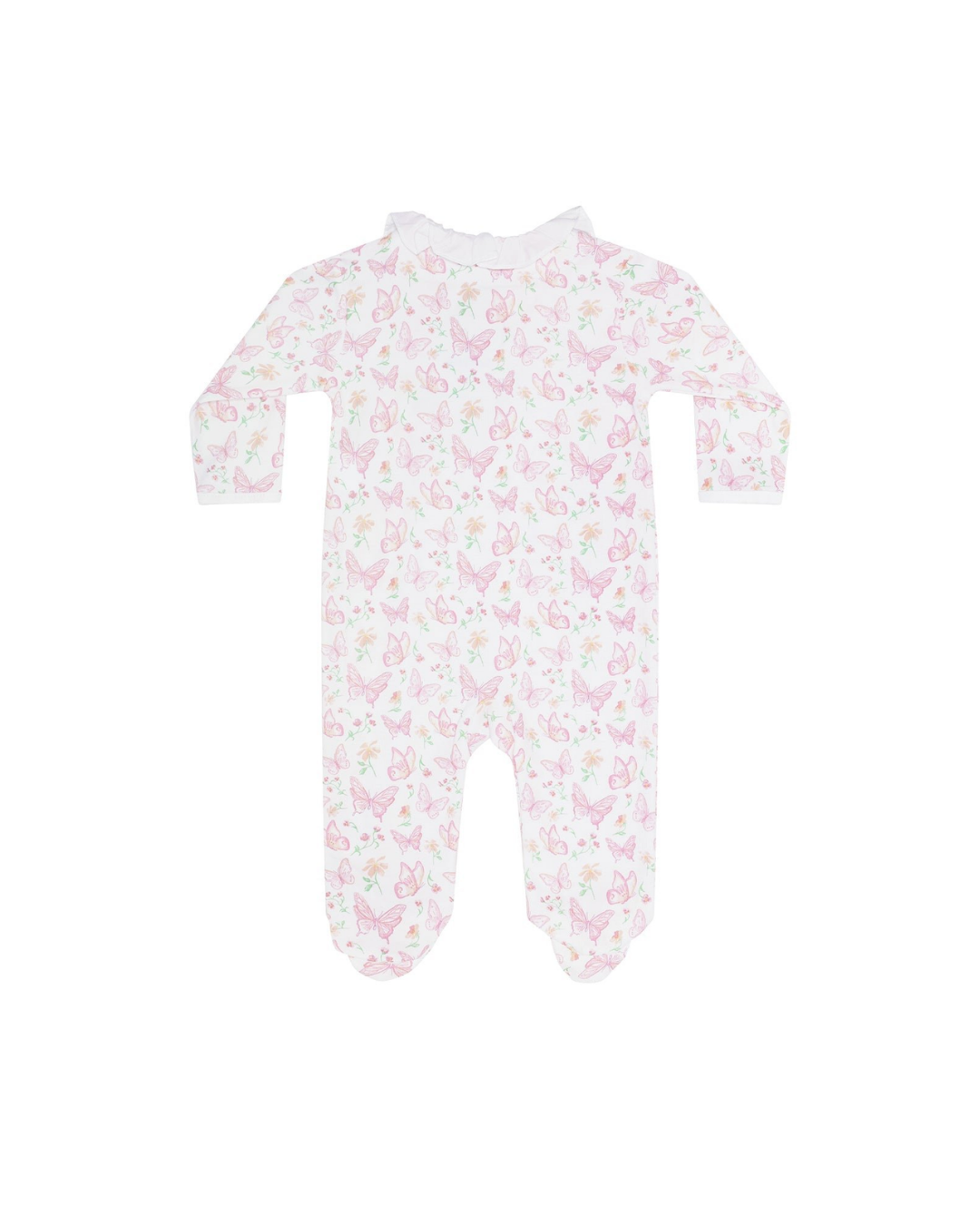 Butterflies Print Crossover Footie