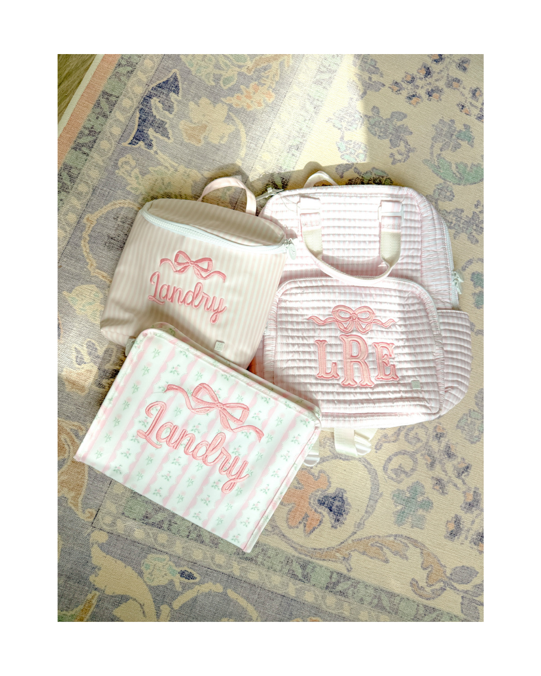 TRVL Take Away Insulated Lunch Bag - Pimlico Stripe Pink