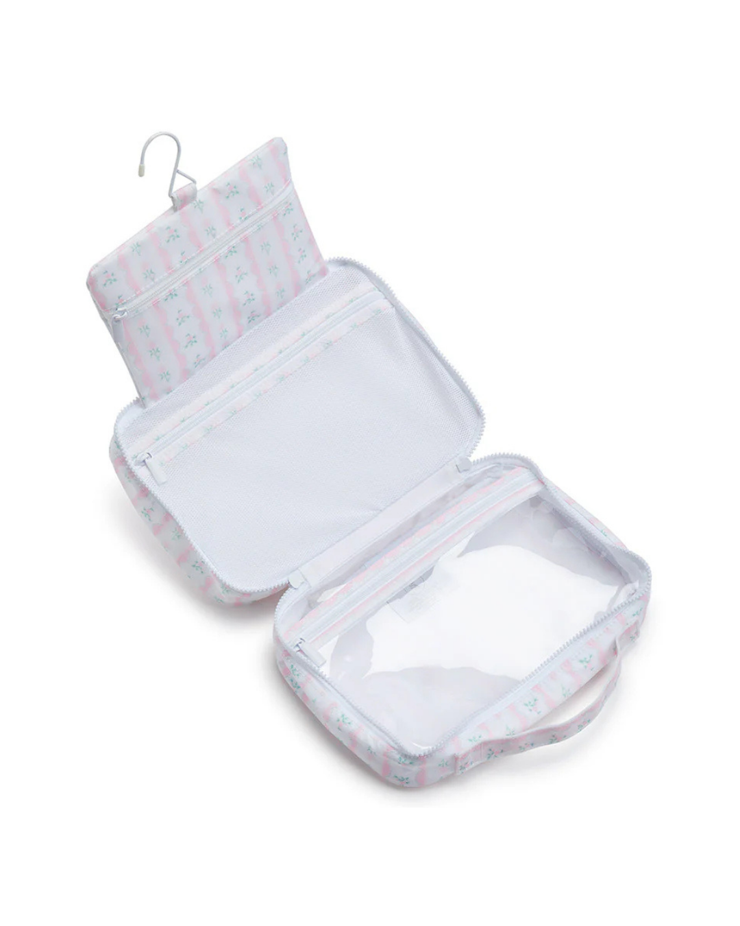 TRVL Bundle Up Hanging Toiletry Bag - Ribbon Floral Pink