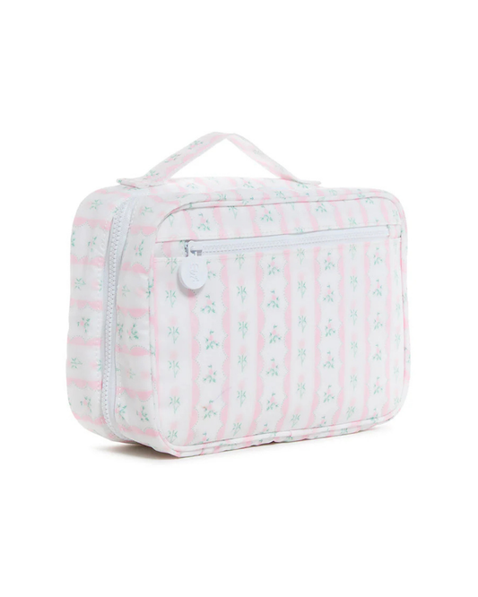 TRVL Bundle Up Hanging Toiletry Bag - Ribbon Floral Pink