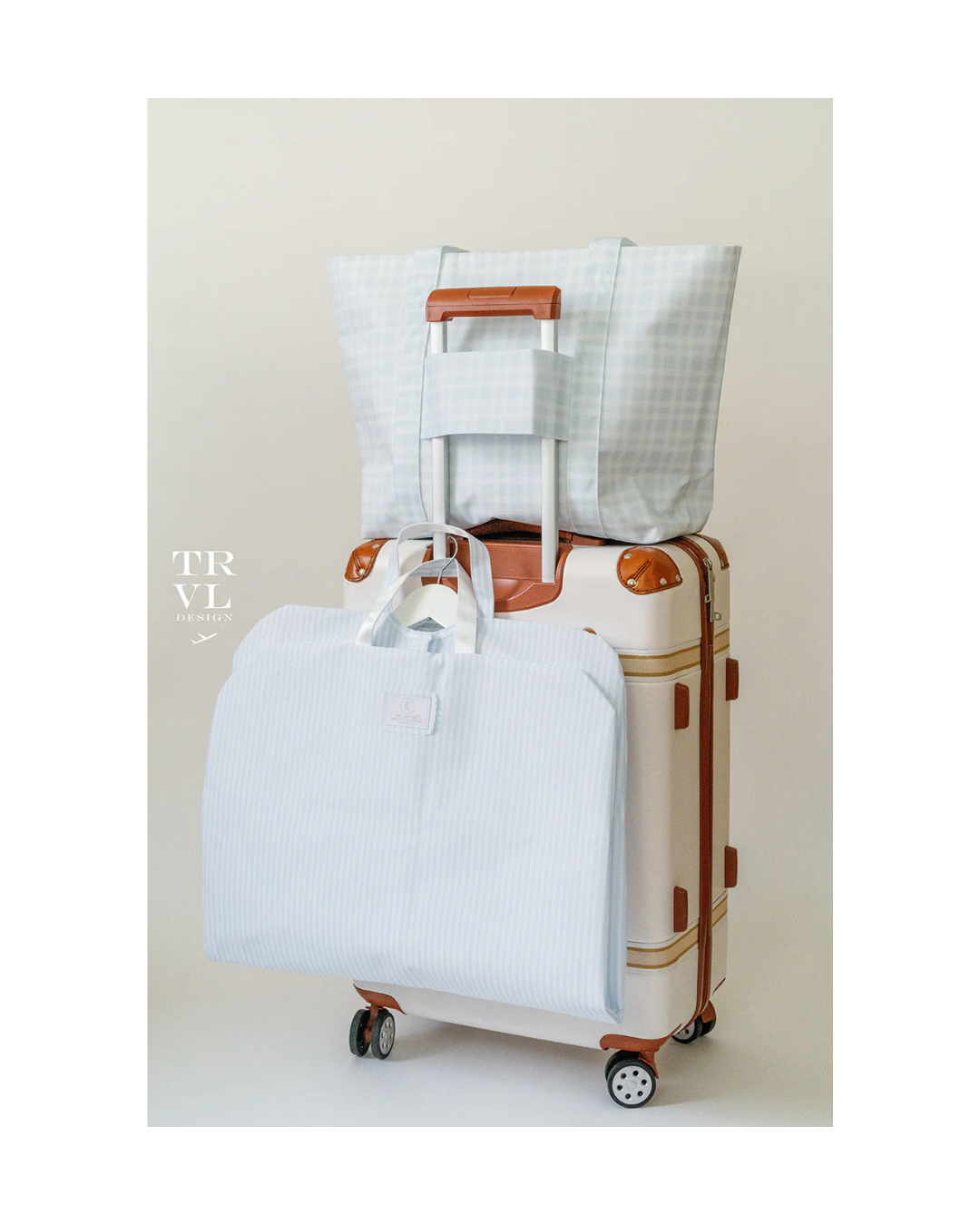 TRVL Garment Bag - Pimlico Stripe Blue