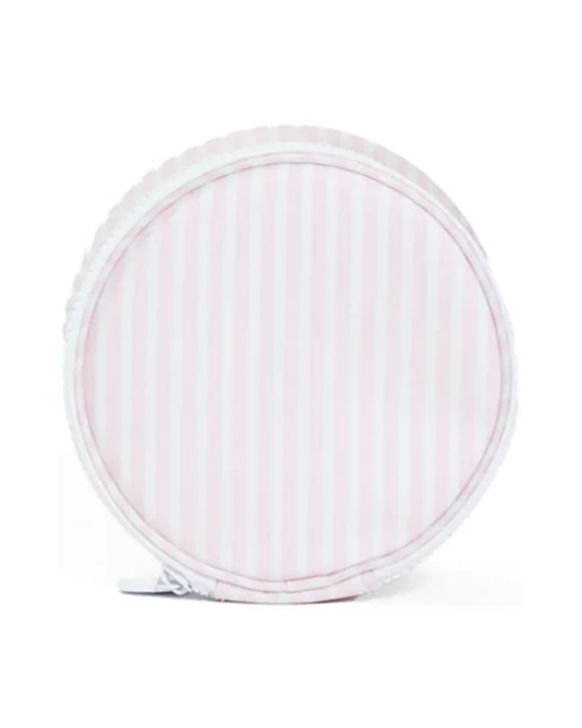 TRVL Jewel Round Case - Pimlico Stripe Pink