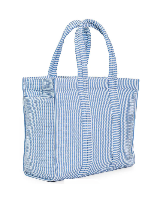 TRVL Quilted Go Go Tote - Pimlico Stripe Chambray