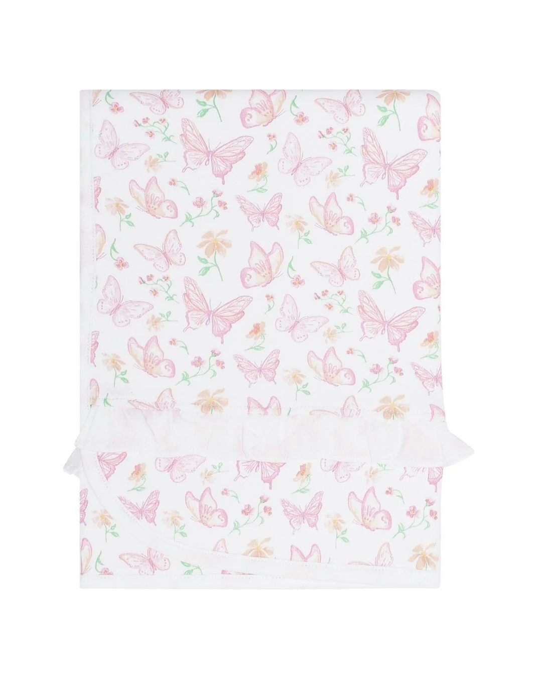 Butterflies Print Baby Blanket