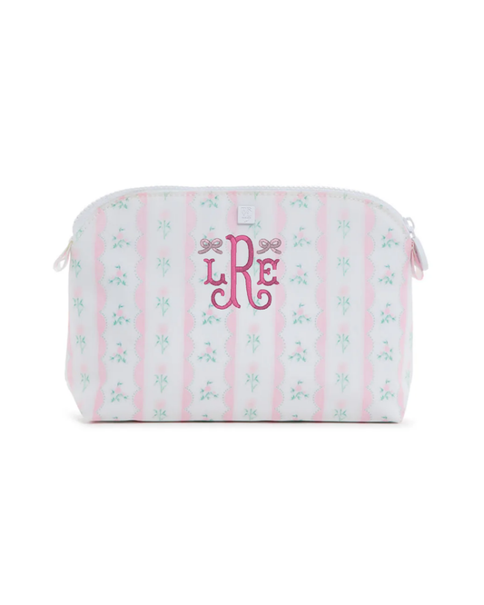 TRVL Goodie Cosmetic Bag - Ribbon Floral Pink