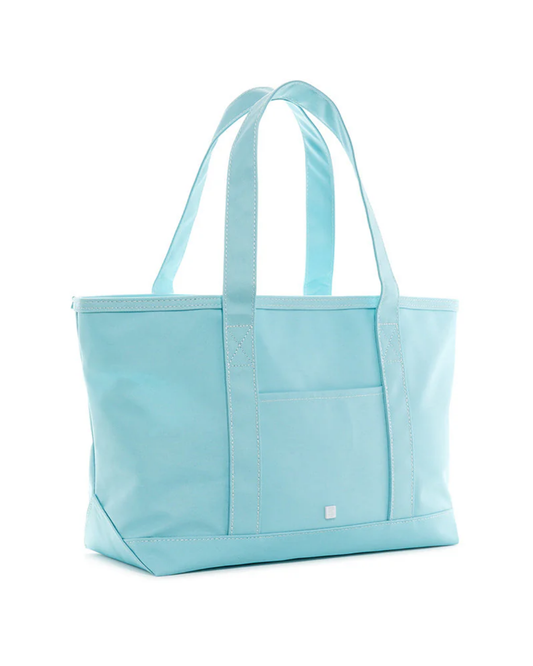 TRVL Medium Tote - Coated Canvas Lake Blue