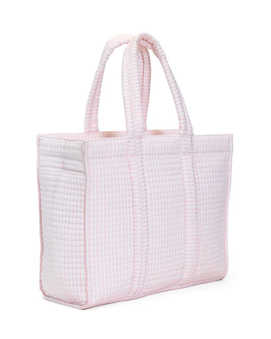 TRVL Quilted Go Go Tote - Pimlico Stripe Pink