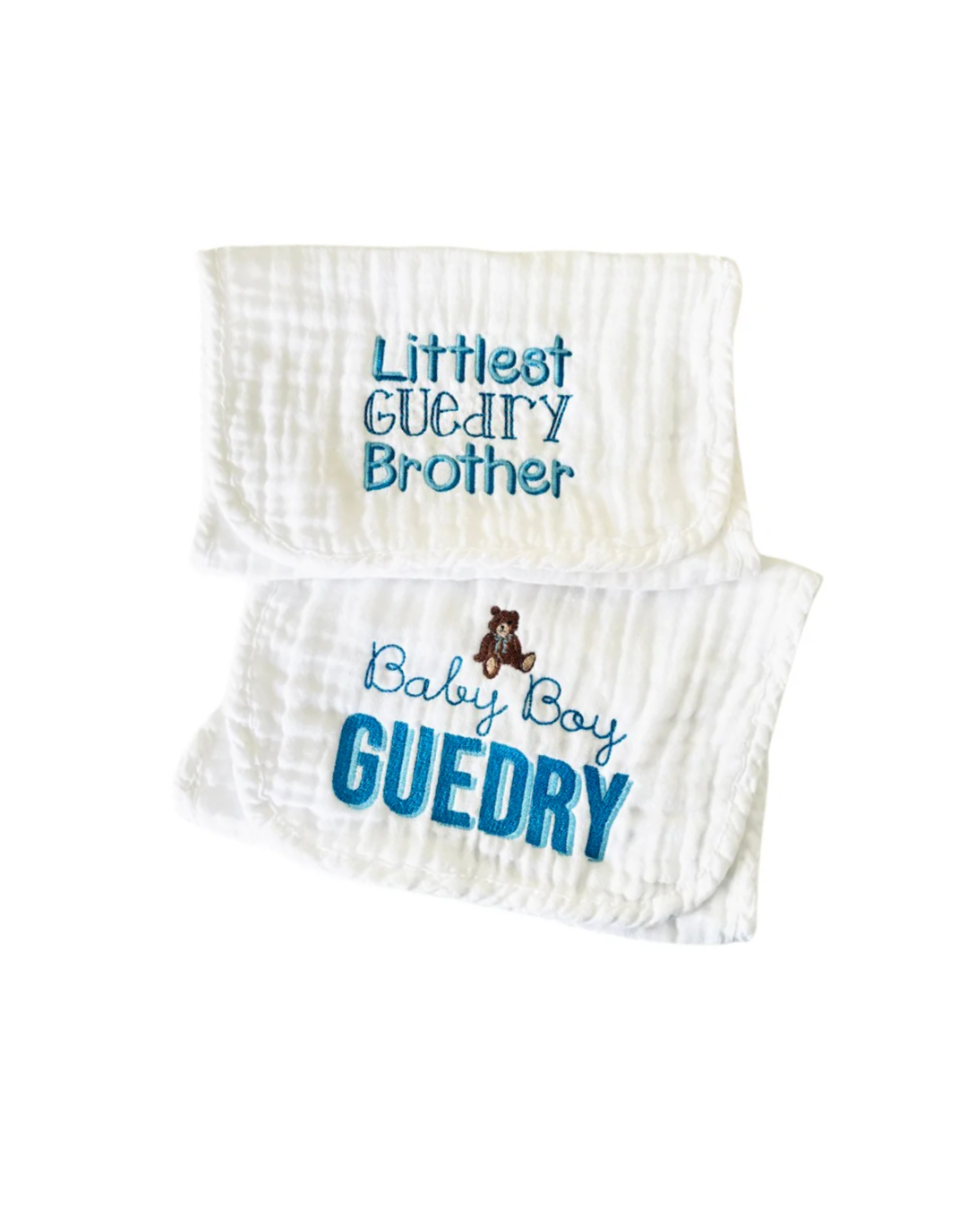 Custom Burp Cloth Set