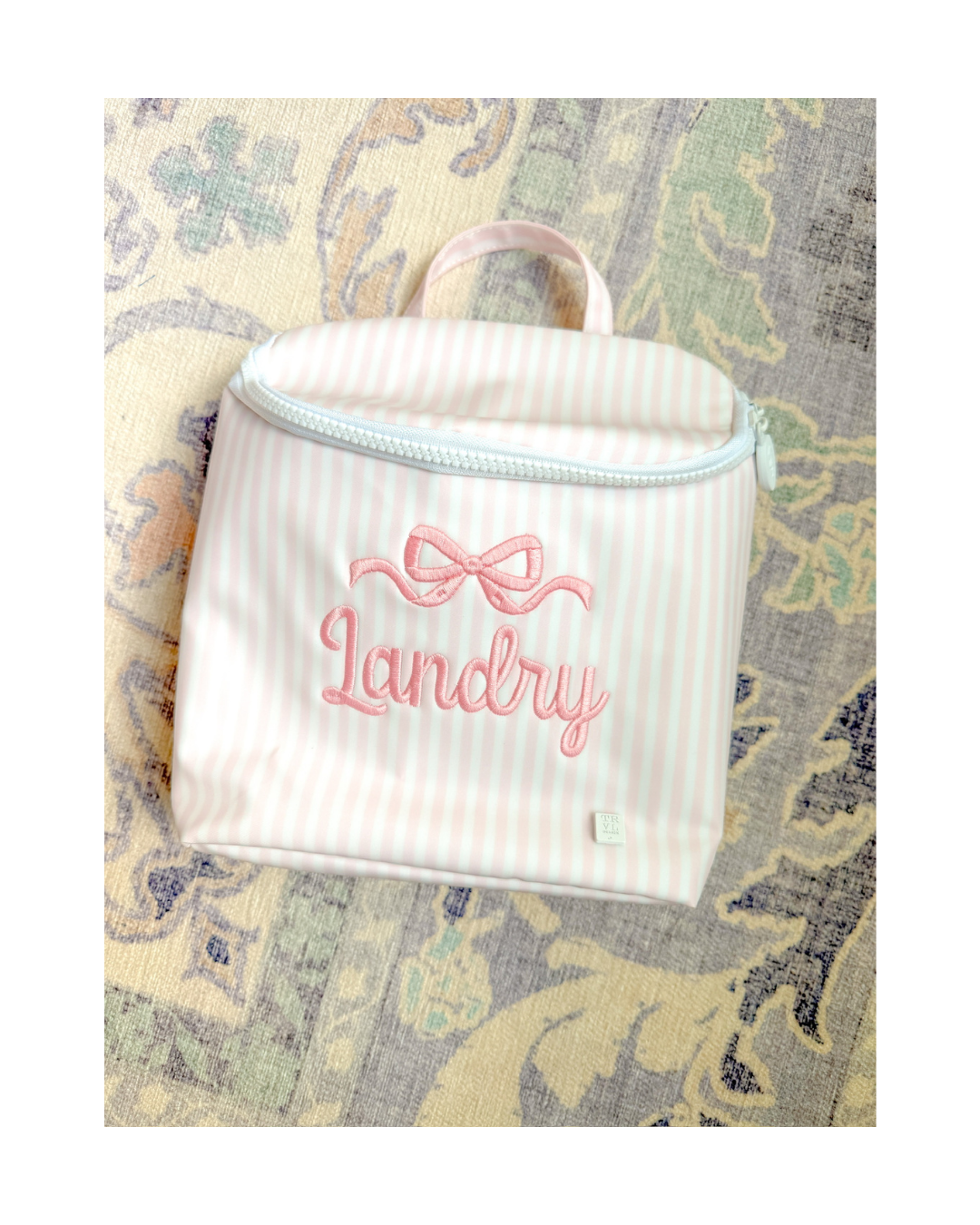 TRVL Take Away Insulated Lunch Bag - Pimlico Stripe Pink