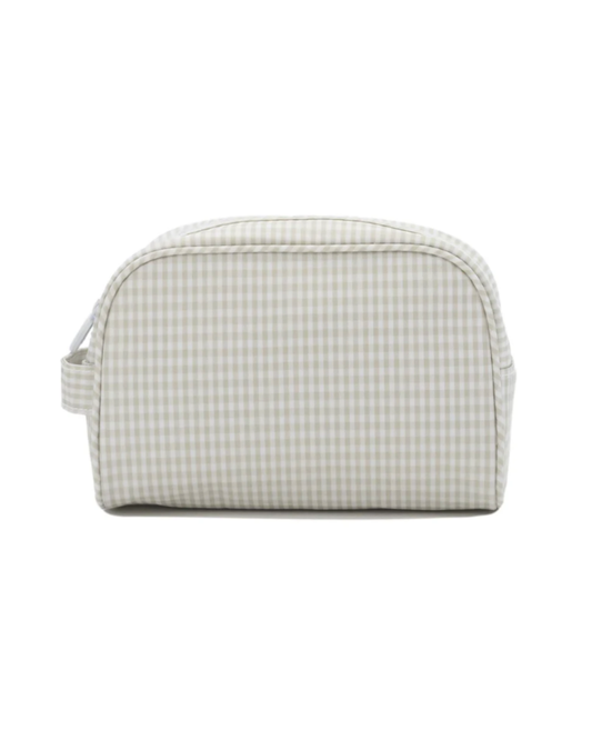 TRVL Stow It Dopp Bag - Gingham Pearl Grey