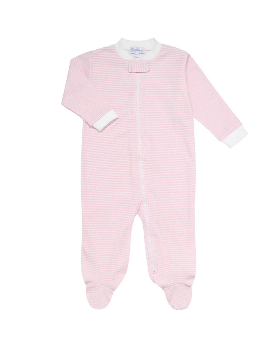 Nellapima Pink Gingham Zipper Footie