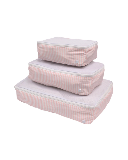 TRVL Packing Cubes - Pimlico Stripe Pink