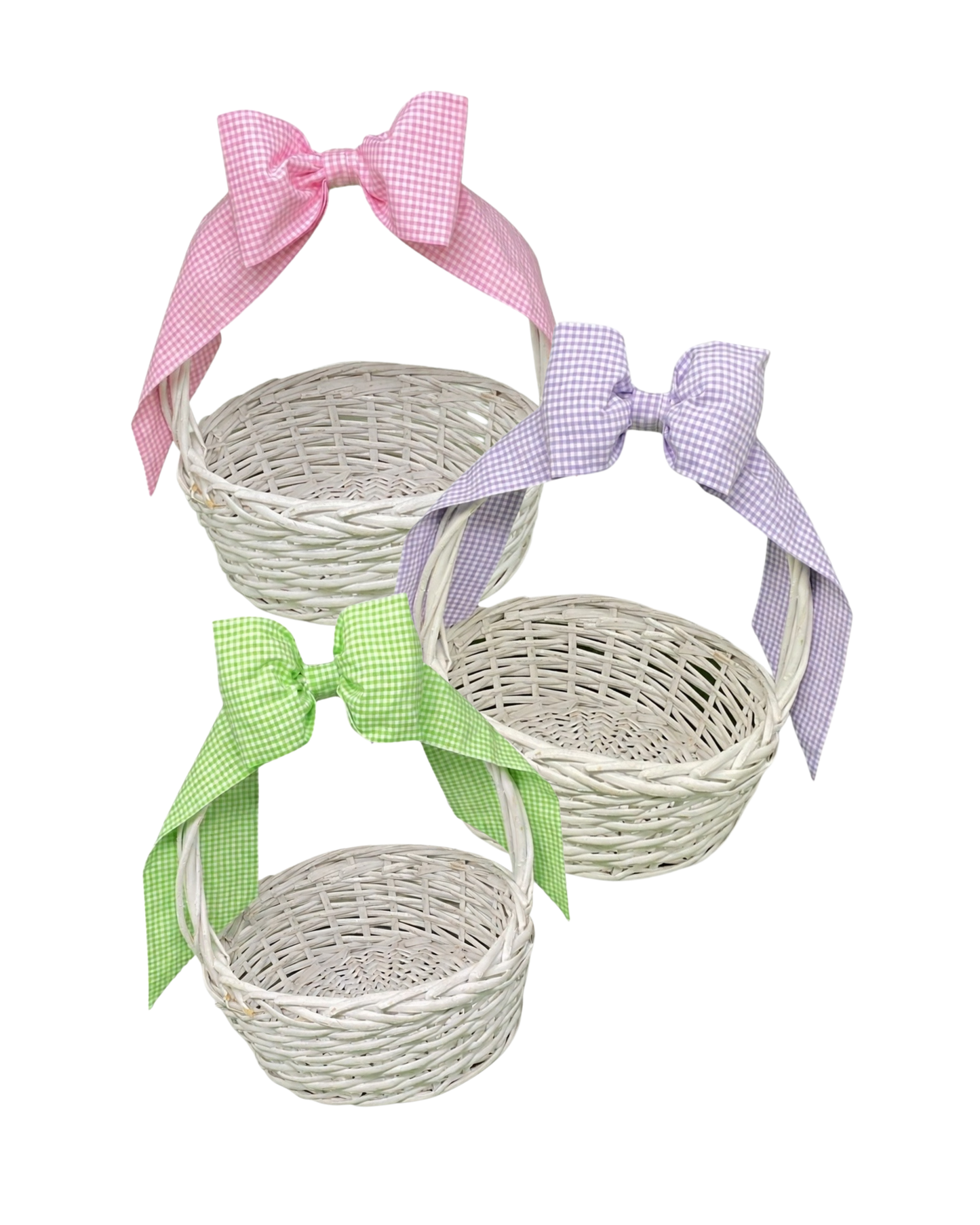 Monogrammed Gingham Easter Basket Bow