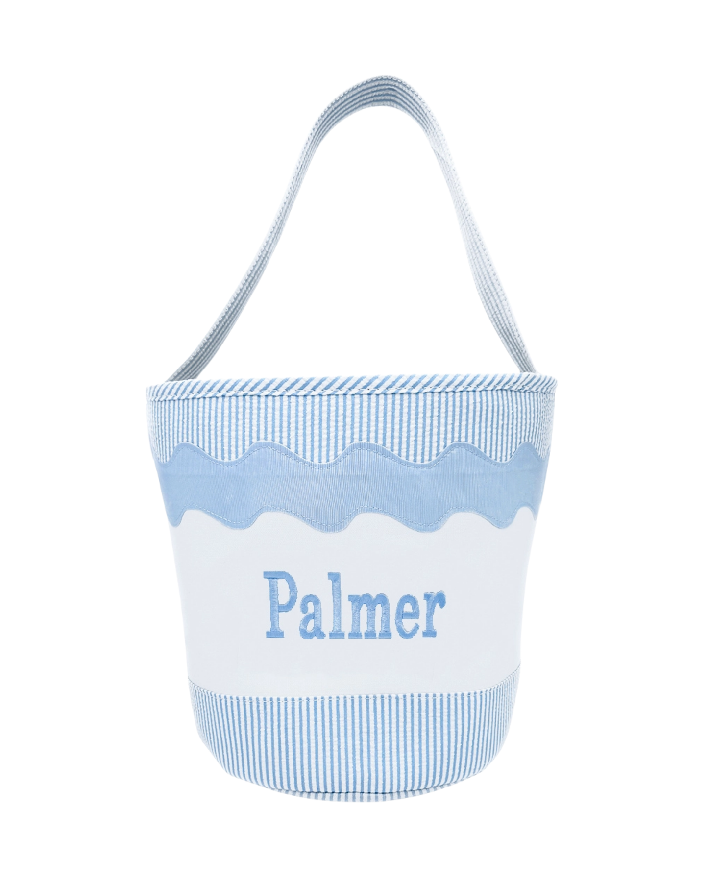 Easter Seersucker Basket Tote