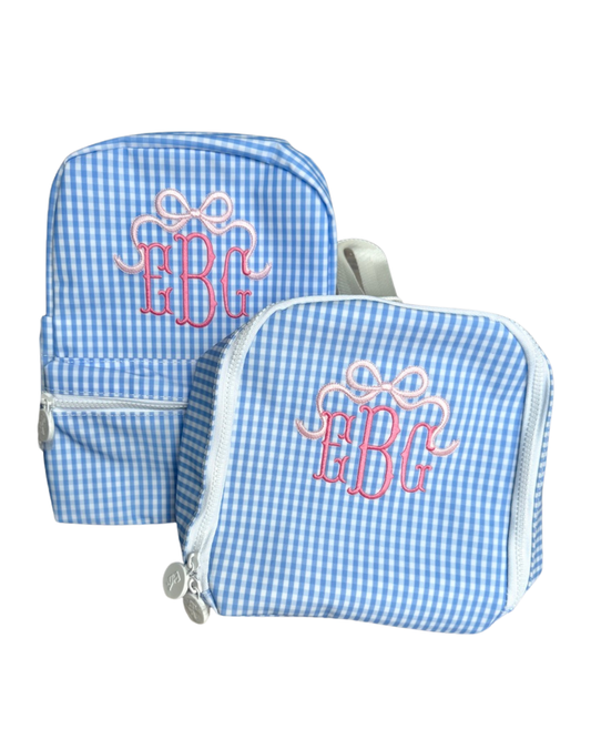 TRVL Bring It Lunch Bag - Gingham Sky