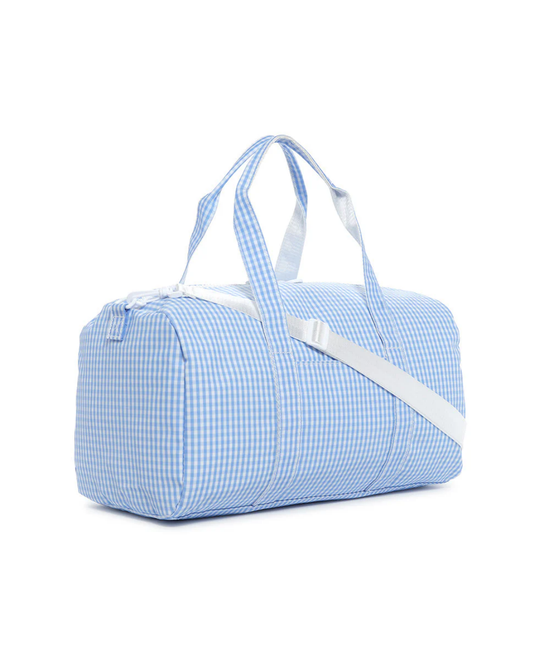 TRVL Weekender Duffel Bag - Gingham Sky